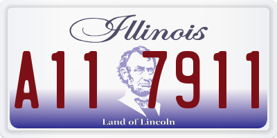 IL license plate A117911