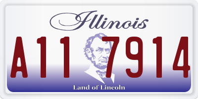 IL license plate A117914