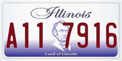 IL license plate A117916