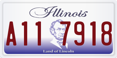IL license plate A117918