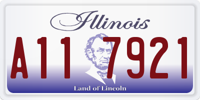 IL license plate A117921