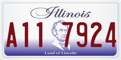 IL license plate A117924