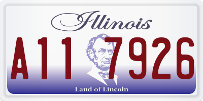 IL license plate A117926