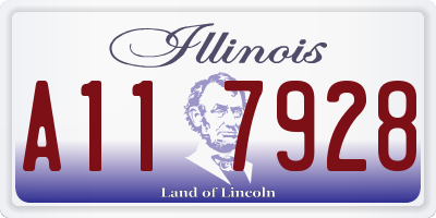 IL license plate A117928