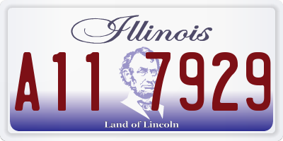 IL license plate A117929