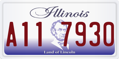 IL license plate A117930