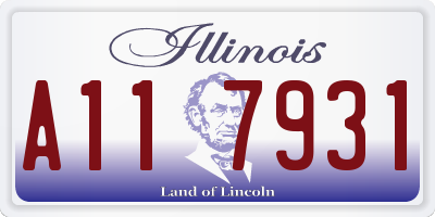 IL license plate A117931
