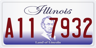 IL license plate A117932