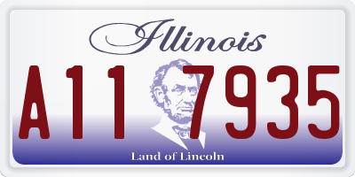 IL license plate A117935