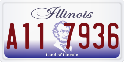 IL license plate A117936