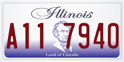 IL license plate A117940