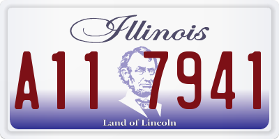 IL license plate A117941