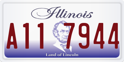 IL license plate A117944