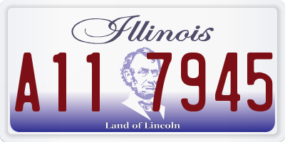 IL license plate A117945