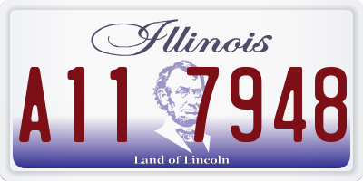 IL license plate A117948