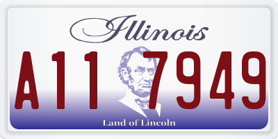 IL license plate A117949