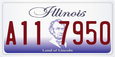 IL license plate A117950