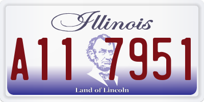 IL license plate A117951