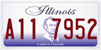 IL license plate A117952