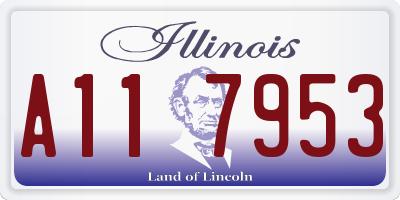 IL license plate A117953