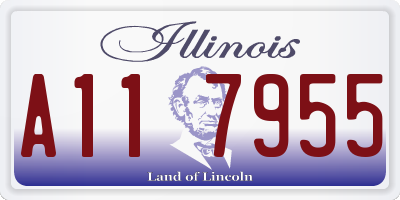 IL license plate A117955