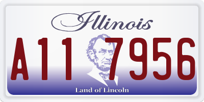 IL license plate A117956