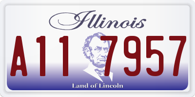 IL license plate A117957