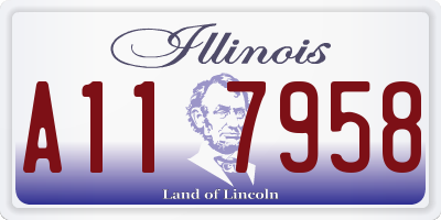 IL license plate A117958