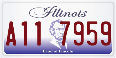IL license plate A117959