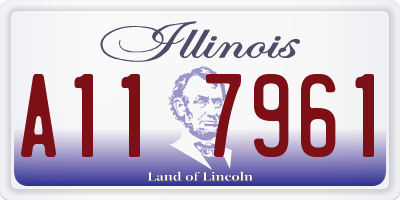 IL license plate A117961