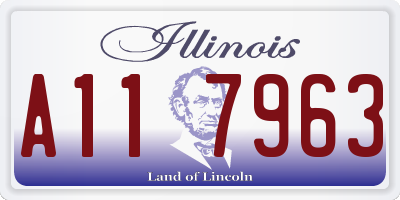 IL license plate A117963