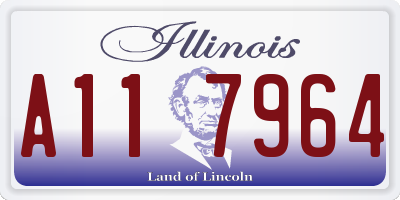 IL license plate A117964