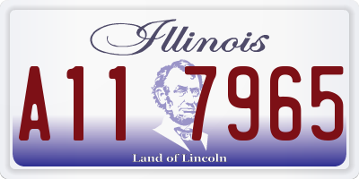 IL license plate A117965
