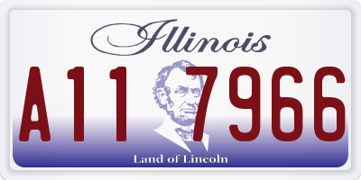 IL license plate A117966