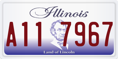 IL license plate A117967