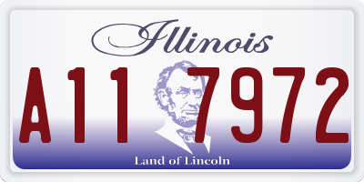 IL license plate A117972