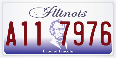 IL license plate A117976