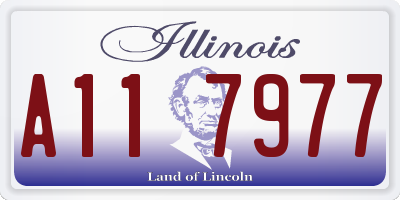 IL license plate A117977