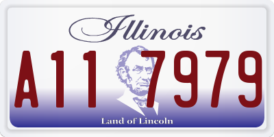 IL license plate A117979
