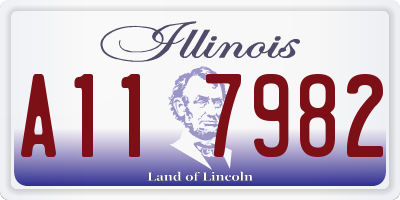 IL license plate A117982
