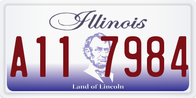 IL license plate A117984