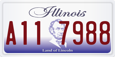 IL license plate A117988