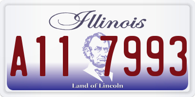 IL license plate A117993
