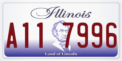 IL license plate A117996