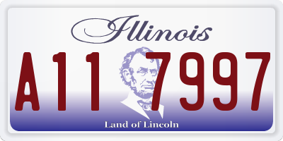 IL license plate A117997