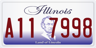 IL license plate A117998