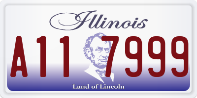 IL license plate A117999