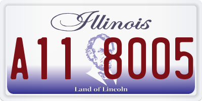 IL license plate A118005