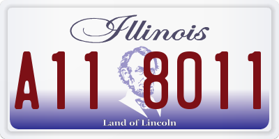 IL license plate A118011