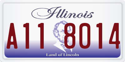 IL license plate A118014
